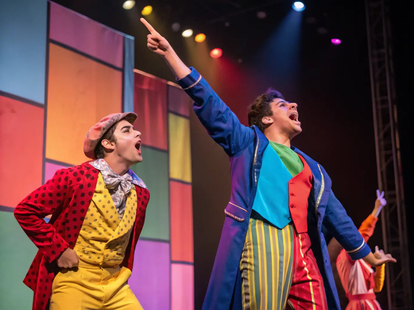 A scene from a theatrical production supported by LE PLANCHER SCENE DU KREIZ BREIZH, highlighting the organization's commitment to live performances.